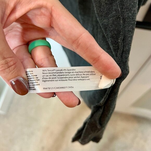 Eileen Fisher Dark Gray Long-Lined Jersey Tencel Lyocell Cardigan Pockets Medium - Picture 4 of 5